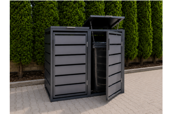 ZABUDOWA ŚMIETNIKOWA 2x120L kolor GRAFIT